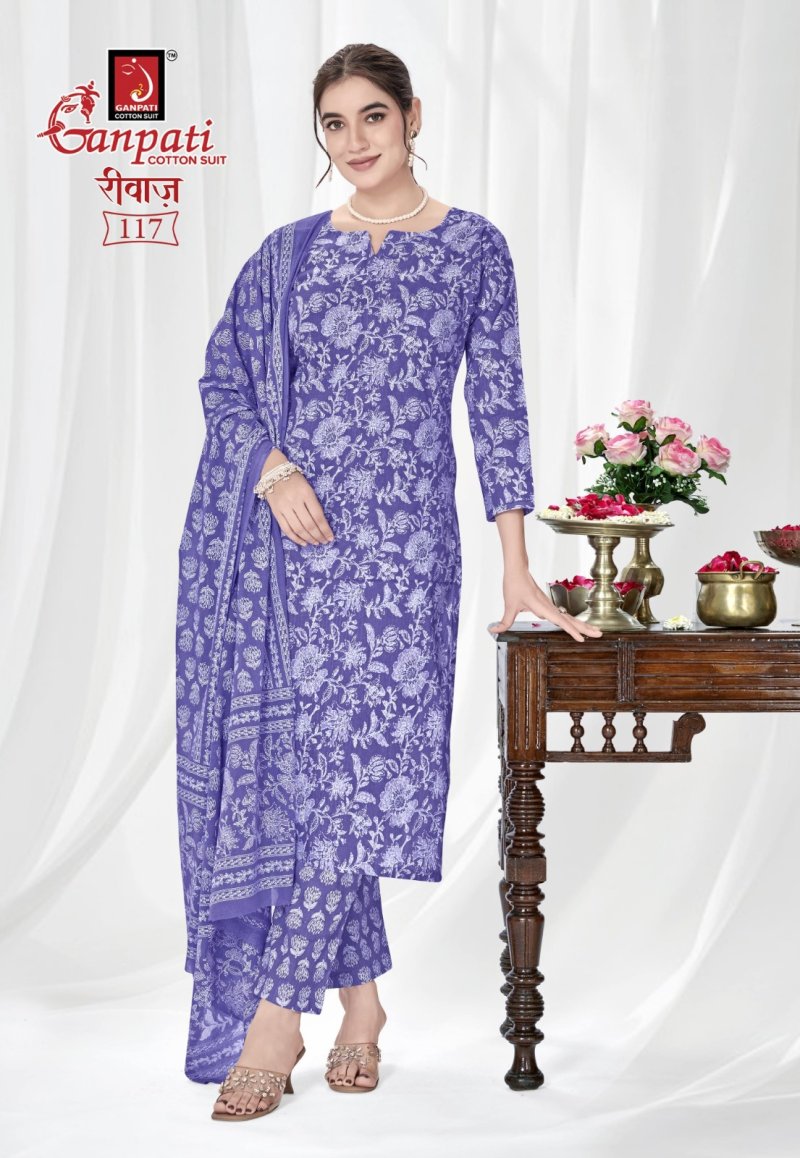 riwaz Vol 2 By Ganpati Cotton Printed Dress Material